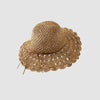 Women'S Vacation Simple Style Letter Solid Color Big Eaves Straw Hat
