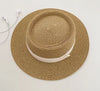 Women'S Vacation Simple Style Letter Solid Color Big Eaves Straw Hat