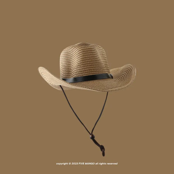 Women'S Vacation Simple Style Letter Solid Color Big Eaves Straw Hat
