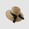 Women'S Vacation Simple Style Letter Solid Color Big Eaves Straw Hat
