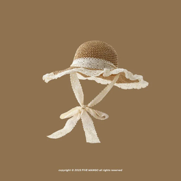 Women'S Vacation Simple Style Letter Solid Color Big Eaves Straw Hat