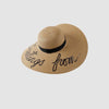 Women'S Vacation Simple Style Letter Solid Color Big Eaves Straw Hat