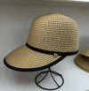 Women'S Vacation Simple Style Letter Solid Color Big Eaves Straw Hat