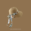 Women'S Vacation Simple Style Letter Solid Color Big Eaves Straw Hat