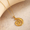 Women Stainless Steel And Titanium Steel Geometric Threaded Necklace With Electroplating
