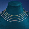 Women 925 Sterling Silver Geometric Tennis Chain Zircon Necklace With Electroplating