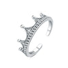 Women Sterling Silver Irregular Open Ring Natural Plants And Flowers Style