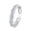 Women Sterling Silver Irregular Open Ring Natural Plants And Flowers Style