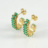 Women 316L Stainless Steel U Shaped Geometric Diamond Earrings With 18K Vacuum Plating And Electroplating Treatment