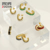 Women 316L Stainless Steel U Shaped Geometric Diamond Earrings With 18K Vacuum Plating And Electroplating Treatment
