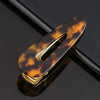 Women's Acetate Geometric Side Hair Clip With Marble Pattern And Electroplated Finish