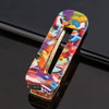 Women's Acetate Geometric Side Hair Clip With Marble Pattern And Electroplated Finish