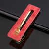 Women's Acetate Geometric Side Hair Clip With Marble Pattern And Electroplated Finish
