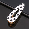 Women's Acetate Geometric Side Hair Clip With Marble Pattern And Electroplated Finish
