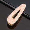 Women's Acetate Geometric Side Hair Clip With Marble Pattern And Electroplated Finish