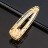 Women's Acetate Geometric Side Hair Clip With Marble Pattern And Electroplated Finish