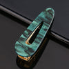 Women's Acetate Geometric Side Hair Clip With Marble Pattern And Electroplated Finish