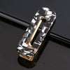 Women's Acetate Geometric Side Hair Clip With Marble Pattern And Electroplated Finish