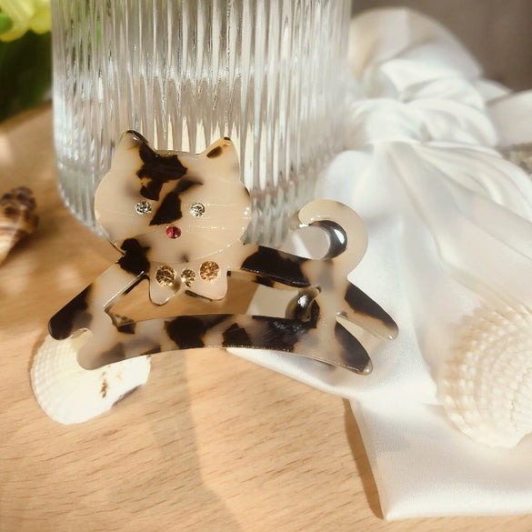 Women's Acetic Acid Cat Hairpin Handmade Rhinestone Fashion Accessories
