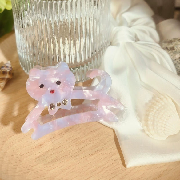 Women's Acetic Acid Cat Hairpin Handmade Rhinestone Fashion Accessories