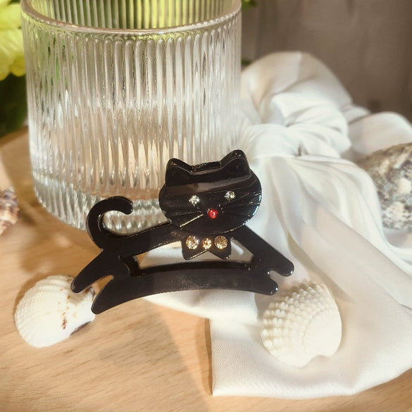 Women's Acetic Acid Cat Hairpin Handmade Rhinestone Fashion Accessories