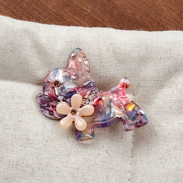 Women's Acetic Acid Duckbill Clip Hair Accessories Handmade With Dog And Zodiac Style