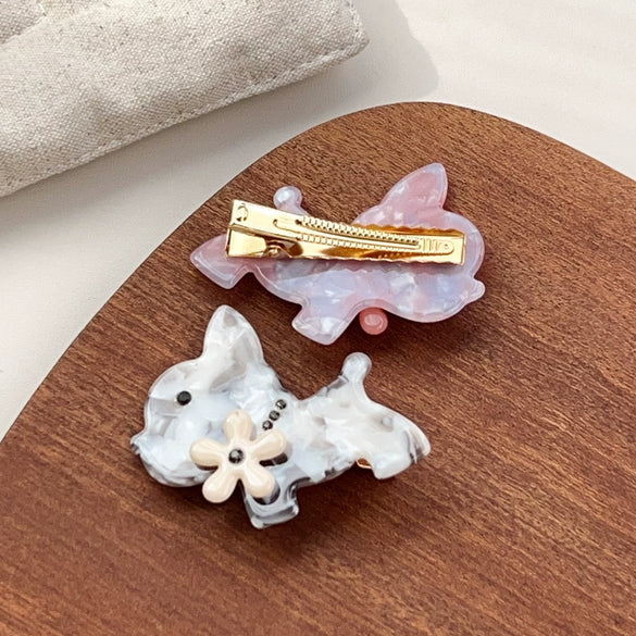 Women's Acetic Acid Duckbill Clip Hair Accessories Handmade With Dog And Zodiac Style