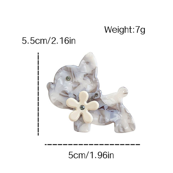 Women's Acetic Acid Duckbill Clip Hair Accessories Handmade With Dog And Zodiac Style