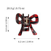 Women's Acetic Acid Hair Grab Clip With Red Plaid And Leopard Print Baking Paint Process