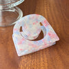 Women's Acetic Acid Hollow Halfround Light Luxury Style Printed Hair Clip