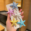 Women's Acetic Acid Starfish Duckbill Clip Hairpin Sweet Style Glued