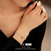 Women's Acrylic Bracelet With Zirconia And Flower Shape Highend Style