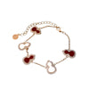 Women's Acrylic Bracelet With Zirconia And Flower Shape Highend Style