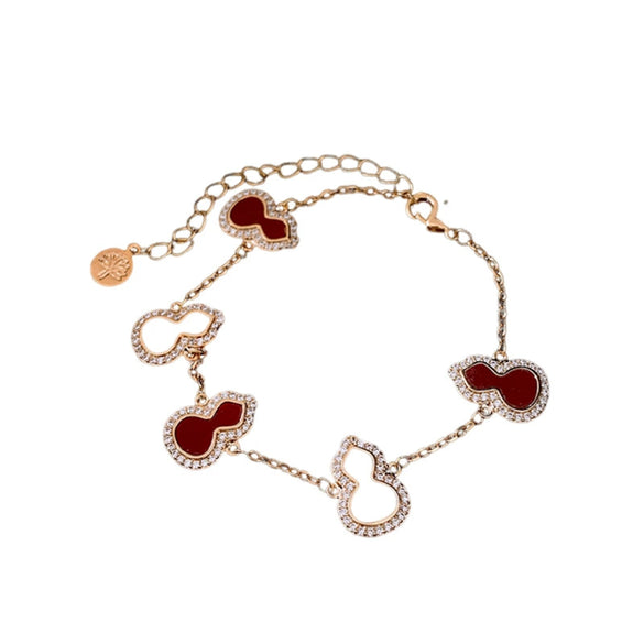 Women's Acrylic Bracelet With Zirconia And Flower Shape Highend Style