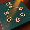 Women's Acrylic Bracelet With Zirconia And Flower Shape Highend Style