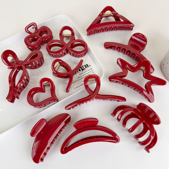 Women's Acrylic Geometric Grabber Hairpin Baking Varnish Hair Accessories