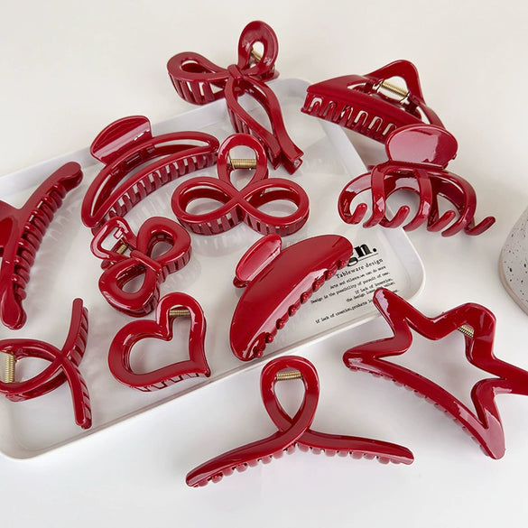 Women's Acrylic Geometric Grabber Hairpin Baking Varnish Hair Accessories