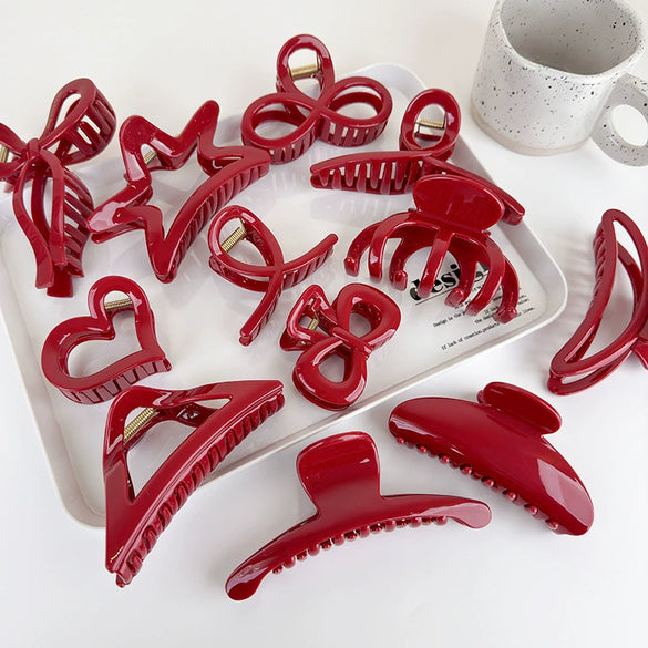 Women's Acrylic Geometric Grabber Hairpin Baking Varnish Hair Accessories