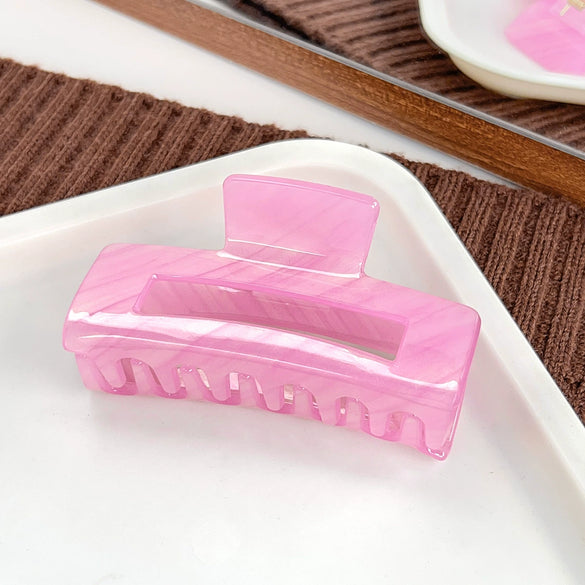 Women's Acrylic Geometric Square Handmade Shark Clip Hair Grab Clip