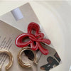 Women's Acrylic Hairpin Small Grab Clip Angora Red Paint Design Headwear