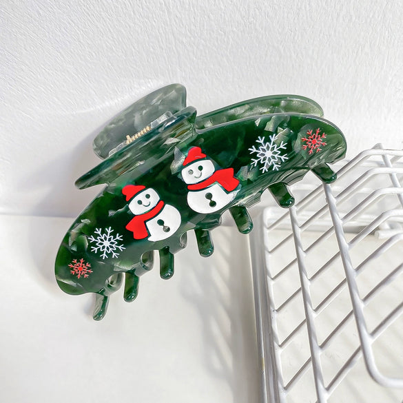 Women's Acrylic Handmade Cartoon Gingerbread Man Hair Shark Clip Hair Accessories