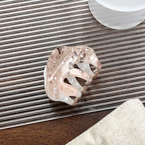 Women's Acrylic Handmade Fashion Ol Geometric Hollowout Semiround Hair Clip Hair Accessories
