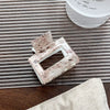 Women's Acrylic Handmade Fashion Ol Geometric Hollowout Semiround Hair Clip Hair Accessories