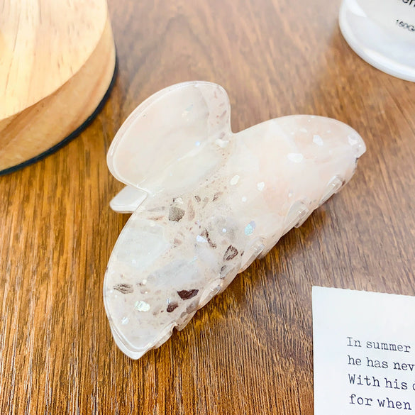 Women's Acrylic Handmade Fashion Ol Geometric Hollowout Semiround Hair Clip Hair Accessories