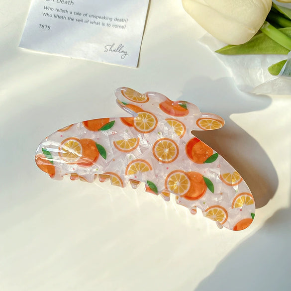 Women's Acrylic Handmade Small Fresh Fruit Shape Hair Grab Clip
