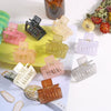 Women's Acrylic Rectangular Hairpin Claw Clip With Geometric Style And Baking Paint Treatment