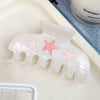 Women's Acrylic Semicircular Baking Paint Light Luxury Minimalist Vacation Style Hair Clip