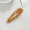 Women's Acrylic Square Side Clip Handmade Simple Leopard Style Hair Accessories