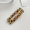 Women's Acrylic Square Side Clip Handmade Simple Leopard Style Hair Accessories