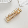 Women's Acrylic Square Side Clip Handmade Simple Leopard Style Hair Accessories